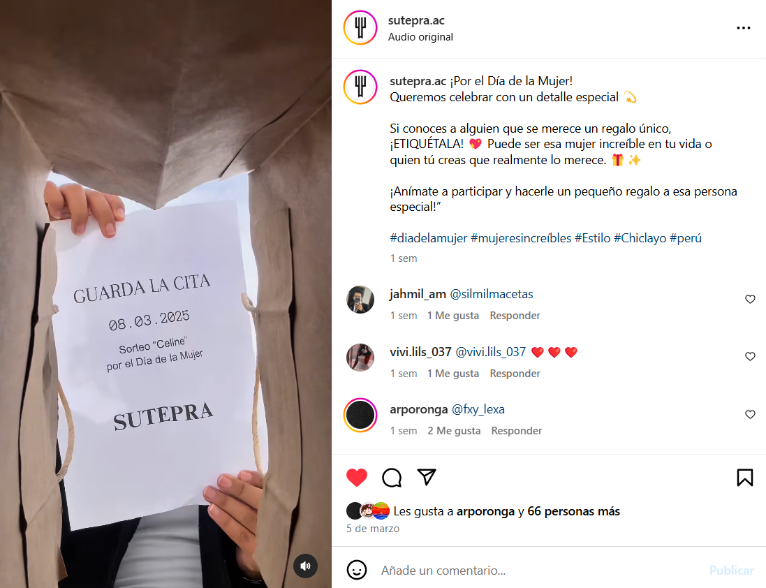 ¡Sorteo por el Día de la Mujer! 🎉